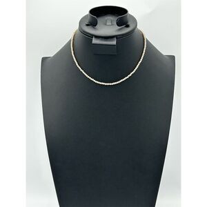 Vintage Adjustable Faux Pearl Champagne Color Graduated Necklace